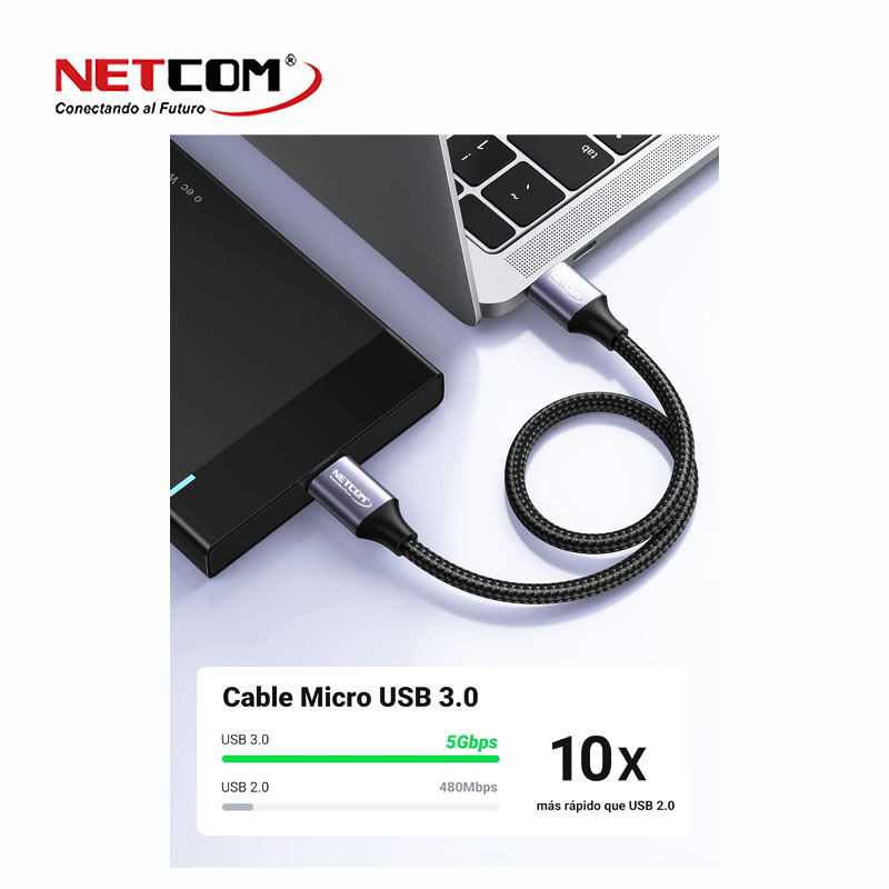 CABLE MICRO B A USB NETCOM-1