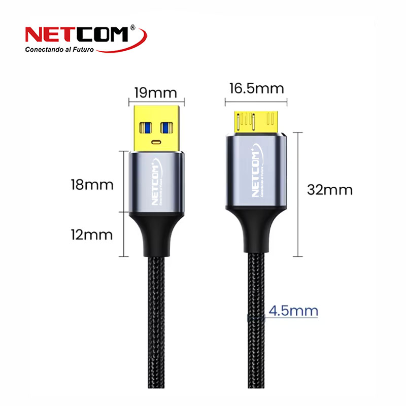 CABLE MICRO B A USB NETCOM-4